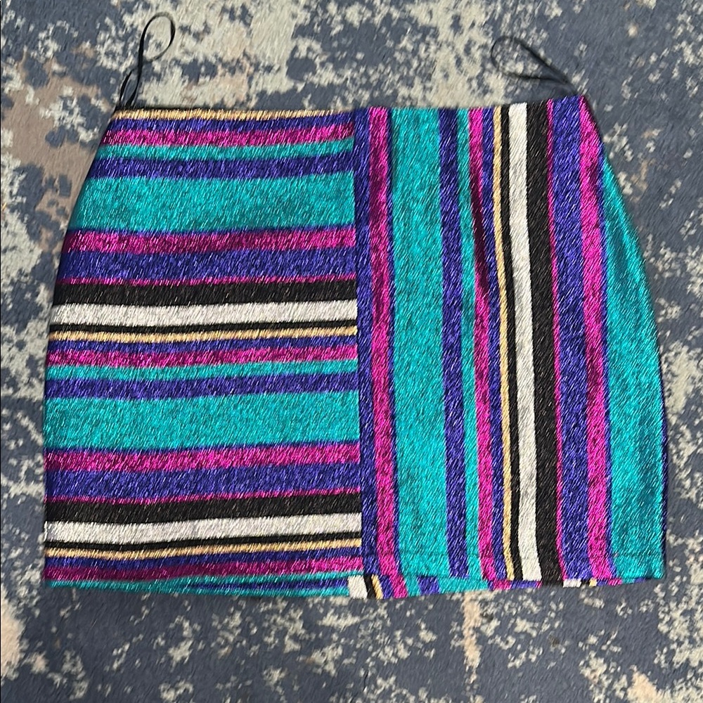 ASOS Blue and Purple Sequin Mini Skirt